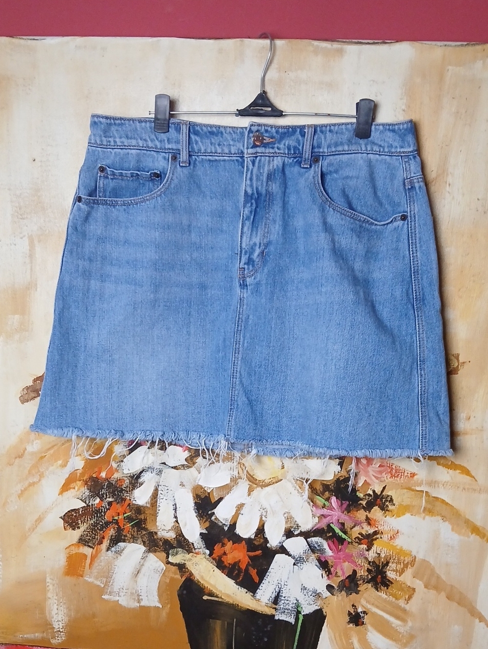 Classic Women's Light Blue Denim Mini Skirt